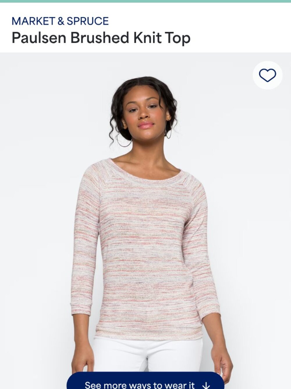 Market & Spruce Paulsen Brushed Knit Top